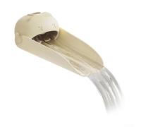 Extensor de flujo de agua para grifos de niños con salida más amplia y protector contra salpicaduras para ayudar a lavarse las manos en casa o escuela (beige)