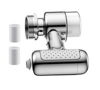 Extensor de grifo de baño, extensión de filtro, aireador universal giratorio para fregadero, filtro de agua integrado, spray de cuatro modos más función de niebla facial dentro del apartamento, ducha