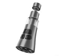 Extensor de grifo de cocina 3 en 1, extensor de grifo de acero inoxidable 316 con cabezal de pulverización extraíble giratorio de 360° para enjuagar fregadero para la mayoría de grifos (gris)