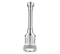 Extensor de grifo de cocina, aireador giratorio de 720° con Turbo Boost para limpieza a prueba de salpicaduras, color plateado