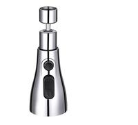 Extensor de Grifo de Cocina Multiusos, rociador Giratorio de 360 °, 3 Modos de Salida de Agua y adaptadores de Montaje de 20 a 24MM de diámetro (Color : Silver)