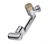 Extensor de grifo de latón con filtro de algodón de polipropileno, rotación flexible de 1080 grados, aireador de ahorro de agua para fregadero y bañera (dos funciones)