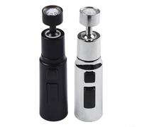 Extensor de grifo de lavabo de baño con boquilla aireadora giratoria para dirección de flujo de agua personalizable y regulación de presión (negro)