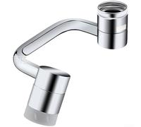 Extensor de grifo giratorio, 1 paquete de brazo de grifo en forma de U, aireador giratorio de 360 grados, modos de pulverización duales, para flujo de salpicaduras, ideal para limpieza de cocina y