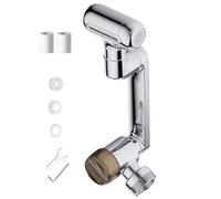 Extensor de grifo giratorio - 4 modos de agua, cabezal de pulverización con filtro, ajustable 1080 grados giratorio extensión de grifo para cocina, baño, ducha, hotel, dormitorio, apartamento