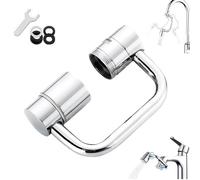 Extensor de grifo giratorio de 1080°, extensión de aireador de grifo giratorio de 1440°, accesorio pulverizador giratorio de doble modo para grifo de cocina y baño, filtro universal contra