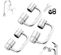Extensor de grifo giratorio de 1080°, extensión de aireador de grifo giratorio de 1440°, accesorio pulverizador giratorio de doble modo para grifo de cocina y baño, filtro universal contra