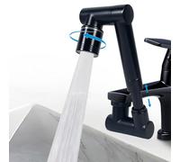 Extensor de grifo giratorio de 1440° con salpicaduras de 2 modos, extensión giratoria retráctil para fregadero, brazo robótico multifuncional giratorio universal, extensión aireador de grifo de agua