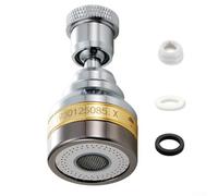 Extensor de grifo giratorio de 360 grados con cabezal de pulverización flexible flexible para grifos de fregadero de cocina y baño con flujo de agua ajustable (S)