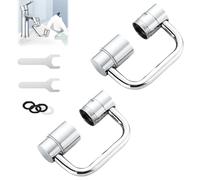 Extensor De Grifo Giratorio Flexiflow De 1080°, Extensión De Aireador De Grifo Giratorio De 1440°, Extensor De Aireador Giratorio Para Lavabo De Baño, Accesorio Rociador De Grifo De Cocina(2pcs)