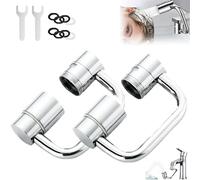Extensor De Grifo Giratorio Flexiflow De 1080°, Extensión De Aireador De Grifo Giratorio Flexiflow, Filtro De Agua Expressionu De 1440° Para Grifo De Lavabo, Rociador De Lavabo De Baño(2PCS)