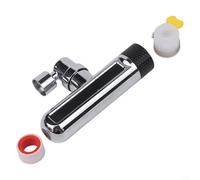 Extensor de grifo giratorio para cocina y baño, salida de agua giratoria de 360 grados a prueba de salpicaduras con construcción de metal, plata (14 x 3,6 x 0,5 cm)