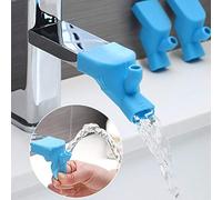 Extensor de Grifo para Lavado de Manos de Bebés, 2 Piezas Plástico Azul | Apriete manual sin herramientas, compatible con grifos de cocina y baño, crea fuente para beber y desarrollar autonomía