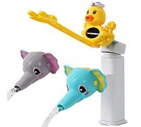 Extensor de Grifo para Niños Fregadero de la Manija Extender,Suuwwn Dibujos animados Accesorio de Extensión de Grifo Plástico Extensión de Grifo Extensor Lavado de Manos Alargador Grifo Extensor 3PCS