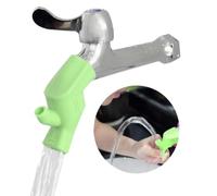 Extensor de grifo verde para niños pequeños, extensor de fregadero de silicona, bonita cubierta de grifo para niños, ayudante de lavado a mano, extensor de boquilla de agua para fregadero de baño