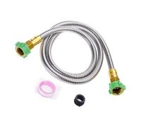 Extensor de manguera de jardín de acero inoxidable de 5 pies, conector flexible a macho a prueba de fugas para mangueras de agua aire libre Líder de jardín de acero inoxidable Líder