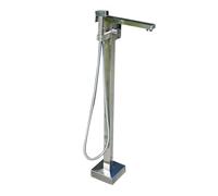 Extensor de manguera vertical de acero inoxidable 304 para jardín con grifo y pistola pulverizadora, diseño anticongelante para riego al aire libre y lavado de autos (plateado)
