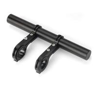 Extensor de Manillar de Bicicleta, 30 cm Extensión de Manillar de Bicicleta con Abrazaderas Doble, Aleación de Aluminio Soporte Manillar Accesorios para Manillar de Bicicleta (Negro)