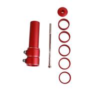 Extensor de manillar de bicicleta, aleación de aluminio, extensor de vástago de bicicleta de montaña, elevador de vástago de manillar ajustable a una posición cómoda de conducción (rojo)