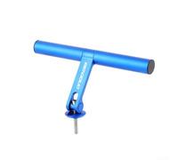 Extensor de manillar de bicicleta de 200 mm, diseño de aleación de aluminio con inclinación ajustable para una mayor funcionalidad (azul)