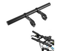 Extensor de manillar de bicicleta de 7.9 pulgadas de aleación de aluminio súper largo con base de montaje de doble abrazadera para manillar de 0.79 a 1.24 pulgadas para bicicleta eléctrica