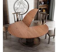 Extensor de mesa de madera plegable redondo de 55 a 86 pulgadas, reemplazo temporal para catering y banquetes, fiestas, uso en interiores y exteriores, asientos de 10 a 15 personas (nogal, 78.7