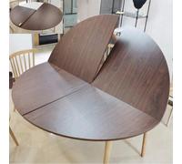 Extensor de mesa plegable de nogal de 62 pulgadas, mesa redonda portátil para eventos al aire libre, fiestas, reuniones y nics, práctica mesa plegable