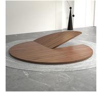 Extensor de Mesa Redonda Plegable en 4 Partes Que Ahorra Espacio para cenas Familiares. Solo Tablero Redondo Plegable de Madera. Gran Tablero portátil(Brown,140cm/55.12in)