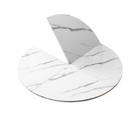 Extensor de Mesa Redonda Plegable en 4 Partes Que Ahorra Espacio para cenas Familiares. Solo Tablero Redondo Plegable de Madera. Gran Tablero portátil(White,150cm/59.06in)