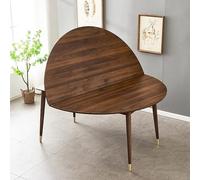 Extensor de mesa redonda plegable grande de 55 pulgadas, repuesto de madera para cocina, comedor, patio y banquete, diseño de 2 pliegues, ideal para entretenimiento