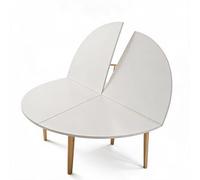 Extensor de mesa redondo plegable portátil de 180 cm, repuesto blanco para eventos al aire libre, solución de comedor temporal, mesa plegable que ahorra espacio para un fácil transporte