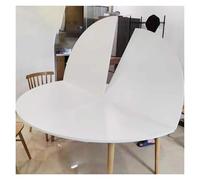 Extensor de Mesa Redondo Plegable - Tablero de Banquete Plegable Personalizable de 1,2 a 2 m para Barbacoa, Garaje, jardín y terraza - Blanco, diámetro 140 cm