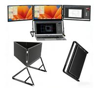 Extensor de monitor para portátil, pantalla triple portátil plegable de 15,6” en 1080P FHD, amplíe su pantalla con un solo cable (Type-C/HDMI), con rotación de 360°, compatible con portátiles