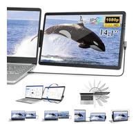 Extensor de Pantalla Portátil Full HD IPS de 14.1 Pulgadas - Monitor Dual Compatible Con Mac, PC, Chrome y Windows - Mini Monitor Para Laptop