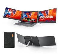 Extensor de pantalla triple para laptop de 14 pulgadas, pantallas FHD ultrafinas de 1080P para laptop, solo 2.2 libras de extensor de monitor triple para portátiles de 13.3 a 17.3 pulgadas, monitor