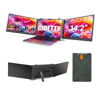 Extensor de pantalla ultradelgado portátil para laptop, 14 pulgadas, 1080P FHD, ligero, triple pantalla, monitor portátil para portátiles, apto para portátiles de 13 a 17 pulgadas, compatible con Win