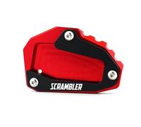 Extensor De Pata De Cabra Para Motocicleta, Almohadilla De Soporte Para Pata De Cabra Lateral Para Ducati Scrambler Desert Sled 2016-2022, Placa De Pie De Extensión Antideslizante Caballete apoyo(Rojo
