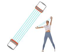 Extensor de pecho - 5 bandas de resistencia ajustables con resorte, cuerdas de entrenamiento elásticas para brazo, dispositivo de agarre ergonómico | Equipo de estiramiento de fitness para el hogar