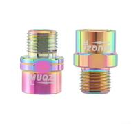 Extensor de pedal de bicicleta con bloqueo de eje de 16 mm, acero cromado, extensión de brazo de manivela diseñada para aumentar la distancia del pedal para una colocación más amplia del pie (color)