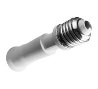 Extensor de Portalámparas Instalación Simple Telescópico E27, Ajustable | Plástico y Metal, Blanco, Casquillo Alargador para Bombilla, Uso Exterior, Diseño Extensible