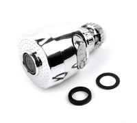 Extensor de rociador flexible ajustable para grifos de fregadero, filtro de cabeza de grifo ABS cromado y acero inoxidable con rosca externa de 24 mm / 22 mm interna, 87 x 52 mm (1#)