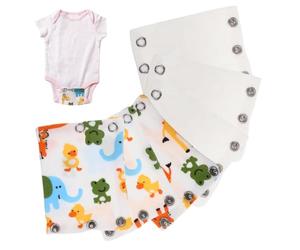 Extensor de ropa para bebé: extensor de mono ajustable para niños pequeños de 6 piezas, hoja de extensión para mameluco para mayor longitud y ajuste cómodo, uso duradero | Padres, niños, niñas, guarde