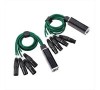 Extensor de señal de red DMX512, 1 par, 4 canales, 3 pines, XLR/Ethernet a Ethercon RJ45, 1 macho + 1 hembra