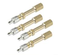 Extensor de vástago de válvula de neumático, extensión de cuerpo de latón, dos longitudes de 50 mm y 100 mm para coche, SUV, camión, motocicleta, RV, remolque, cortacésped, adaptador de fácil inflado