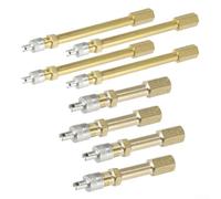 Extensor de vástago de válvula de neumático, extensión de cuerpo de latón, dos longitudes de 50 mm y 100 mm para coche, SUV, camión, motocicleta, RV, remolque, cortacésped, adaptador de fácil inflado