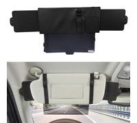 Extensor de visera solar para coche, paquete de lentes antirreflejos ajustables, extensión de tres vías que bloquea la luz solar lateral, ranuras de almacenamiento de piel sintética para tarjetas