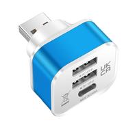 Extensor divisor USB de 3 puertos, accesorios de computadora, 1 macho a 3 puertos, expansión de potencia múltiple para dispositivos móviles, adaptador USB, fuente de alimentación