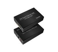 Extensor DVI Extensor de Cable RJ45 Cat6 A Transmisor Receptor de 196,8 Pies Adaptador Ethernet DVI HD 1920X1200 Enchufe Europeo