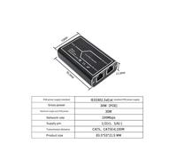 Extensor Gigabit POE 2 Puertos 1000M Repetidor de Conmutador de Red 30W IEEE802.3Af/At Plug& para CáMara IP NVR con Conmutador PoE