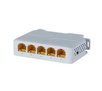 Extensor Gigabit PoE, repetidor VLAN de 1 entrada y 4 salidas y 5 puertos que extiende la transmisión de energía y datos hasta 100 metros (328 pies)(1 pcs)